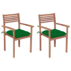 vidaXL Set di 2 Sedie da Giardino in Teak Massello Standard Impilabili