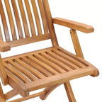 vidaXL Sedie da giardino in legno massello di teak con comodi cuscini tortora - Set da 2 - Sedie da giardino pieghevoli e resistenti alle intemperie per uso interno/esterno