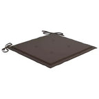 vidaXL Sedie da giardino in legno massello di teak con comodi cuscini tortora - Set da 2 - Sedie da giardino pieghevoli e resistenti alle intemperie per uso interno/esterno