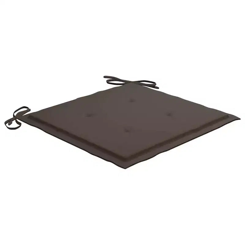 vidaXL Sedie da giardino in legno massello di teak con comodi cuscini tortora - Set da 2 - Sedie da giardino pieghevoli e resistenti alle intemperie per uso interno/esterno