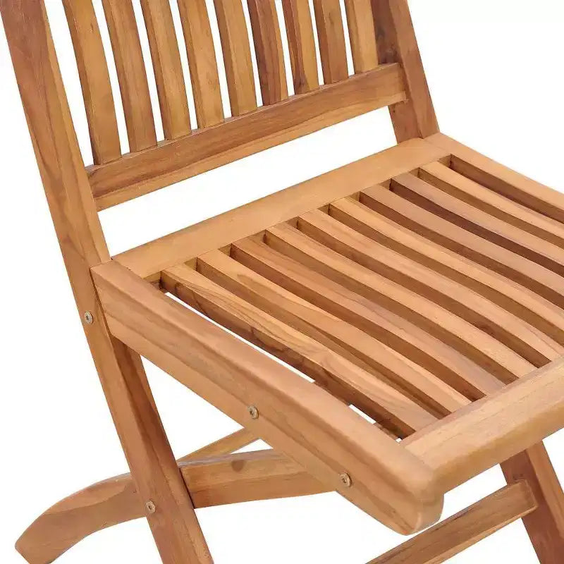 vidaXL Garden Chair Set of 2 Teak Solid Teak wood Adult size Foldable