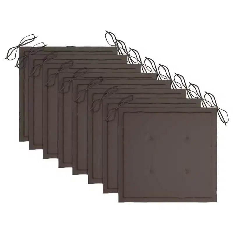 vidaXL Sedie da Giardino Impilabili con Cuscini 8 pz in Legno Massello di Teak