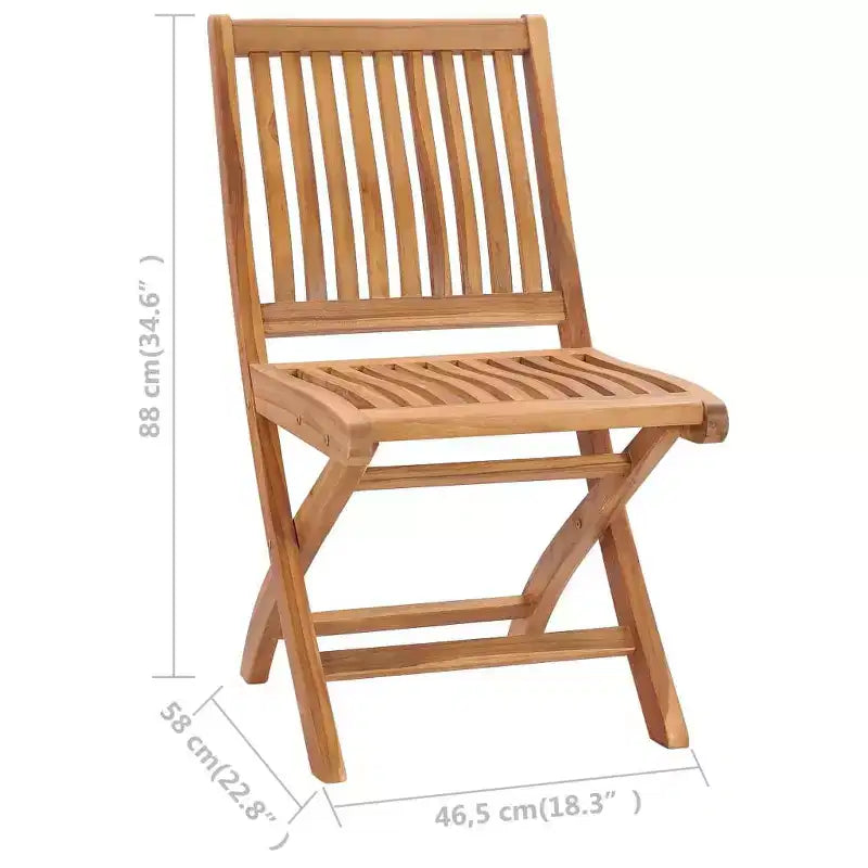 vidaXL Set 6 Sedie da Giardino Verdi in Legno Massello di Teak, Poliestere 46,5 cm