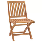 vidaXL Set 6 Sedie da Giardino Verdi in Legno Massello di Teak, Poliestere 46,5 cm