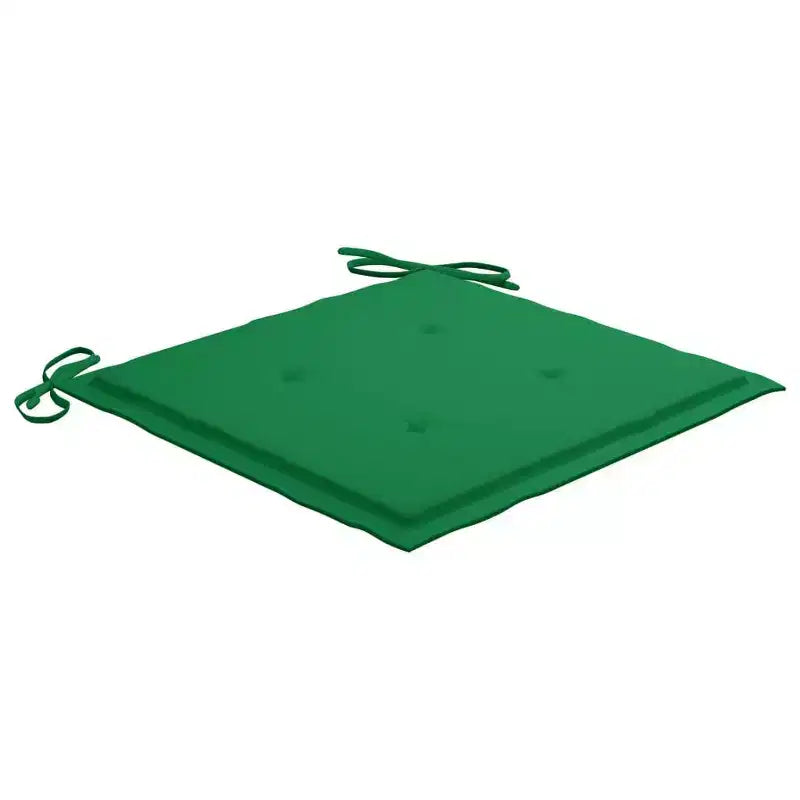 vidaXL Set 6 Sedie da Giardino Verdi in Legno Massello di Teak, Poliestere 46,5 cm