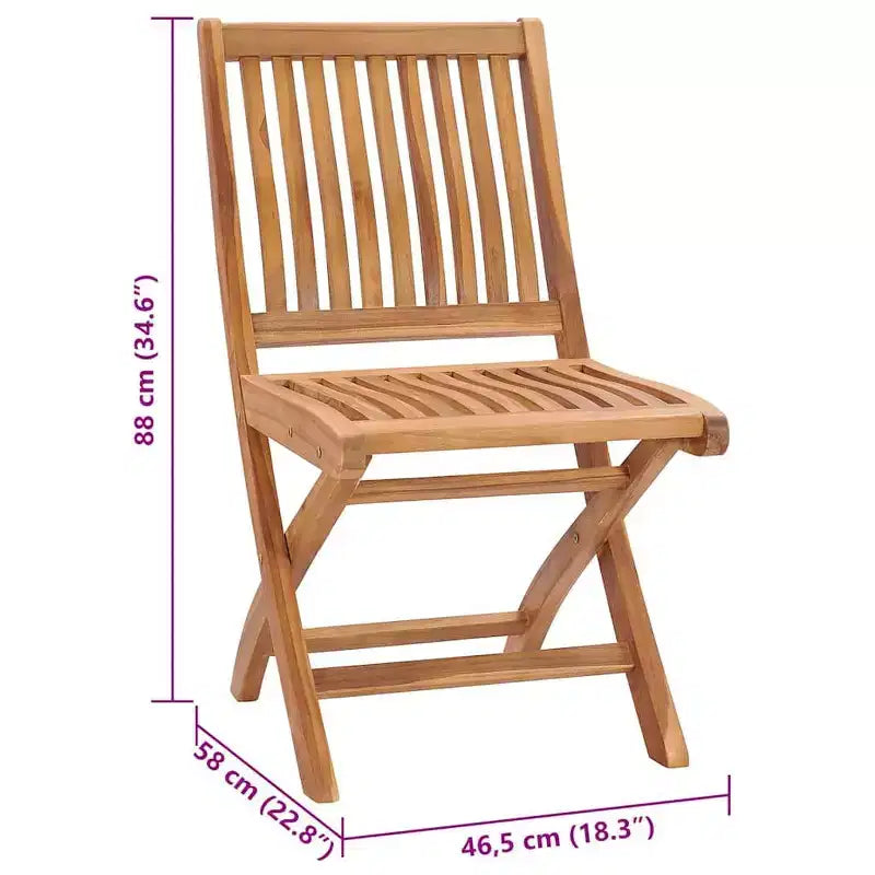 vidaXL Folding Patio Chairs with Taupe Cushions - 6 pcs Set, Solid Teak Wood Outdoor Garden Furniture, Easy Maintenance & Space Saving Design