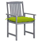 vidaXL Patio Chairs 6 Pcs with Cushions - Solid Acacia Wood Gray Outdoor Seating for Patio/Garden/Deck - 24x22.4x36.2
