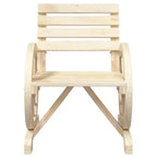 vidaXL Patio Chairs Set of 4 - Solid Fir Wood, Weather-Resistant Seating with Wagon Wheel Armrests for Garden/Terrace, Brown Farmhouse Style