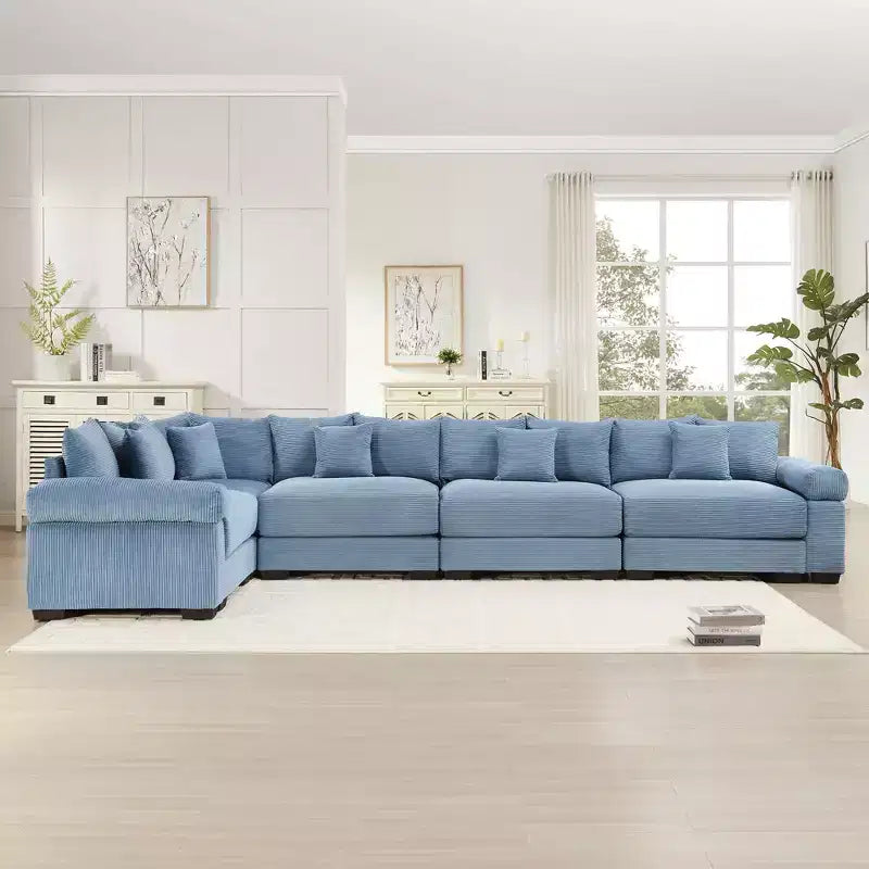 Oversized Cloud Modular Sectional Couch,Convertible Sectional Couches Deep Seat Extra-Wide Armrests