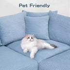 Oversized Cloud Modular Sectional Couch,Convertible Sectional Couches Deep Seat Extra-Wide Armrests