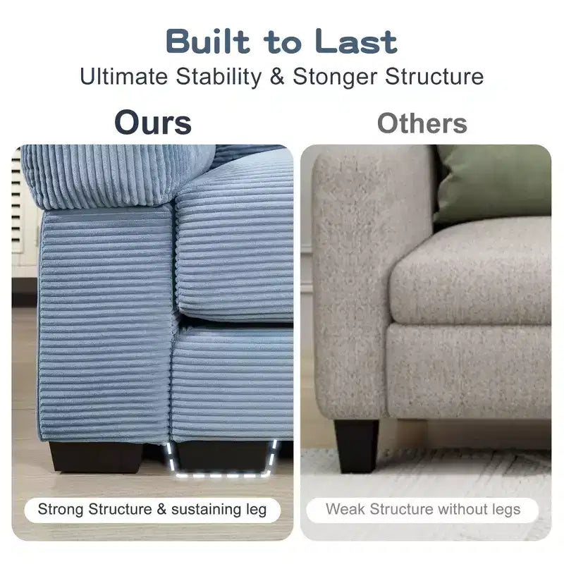 Oversized Cloud Modular Sectional Couch,Convertible Sectional Couches Deep Seat Extra-Wide Armrests