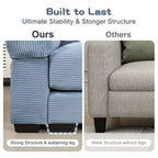 Oversized Cloud Modular Sectional Couch,Convertible Sectional Couches Deep Seat Extra-Wide Armrests