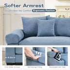 Oversized Cloud Modular Sectional Couch,Convertible Sectional Couches Deep Seat Extra-Wide Armrests