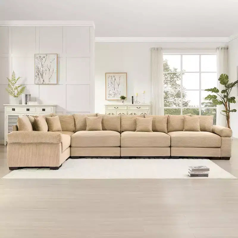 Oversized Cloud Modular Sectional Couch,Convertible Sectional Couches Deep Seat Extra-Wide Armrests
