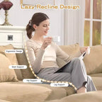 Oversized Cloud Modular Sectional Couch,Convertible Sectional Couches Deep Seat Extra-Wide Armrests
