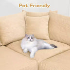 Oversized Cloud Modular Sectional Couch,Convertible Sectional Couches Deep Seat Extra-Wide Armrests