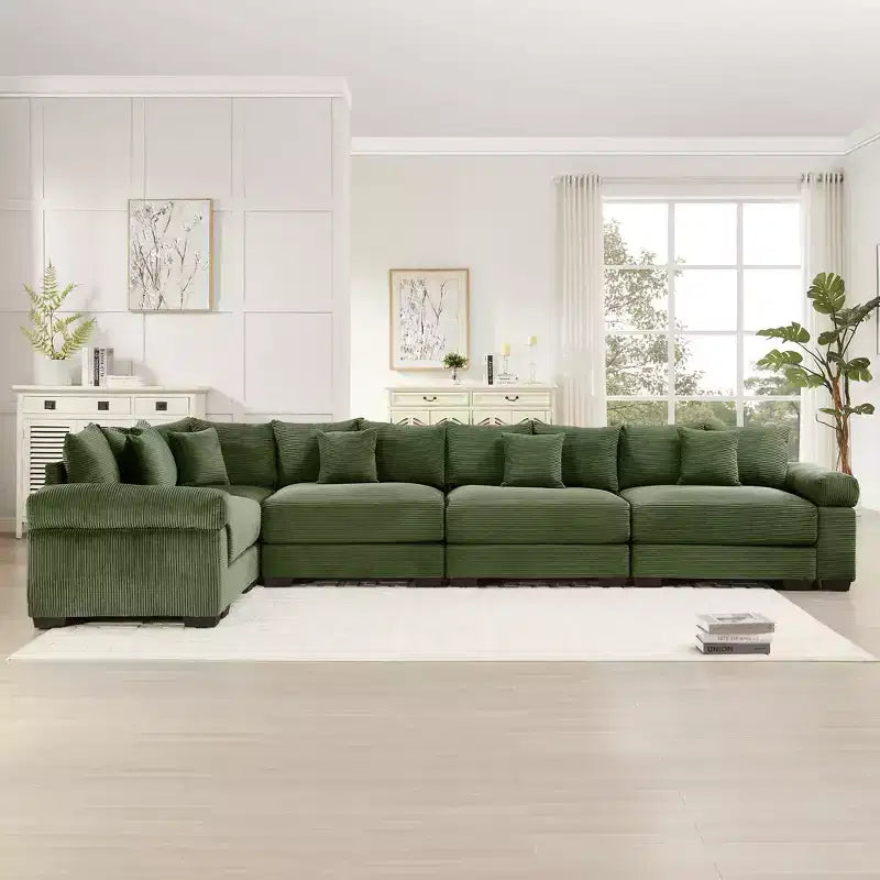 Oversized Cloud Modular Sectional Couch,Convertible Sectional Couches Deep Seat Extra-Wide Armrests