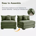 Oversized Cloud Modular Sectional Couch,Convertible Sectional Couches Deep Seat Extra-Wide Armrests