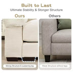 Oversized Cloud Modular Sectional Couch,Convertible Sectional Couches Deep Seat Extra-Wide Armrests