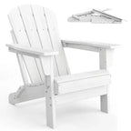 Sedia Adirondack Pieghevole, Sedie da Esterno in HDPE per Ogni Tempo da Falò, Sedia a Sdraio da Esterno in Legno, Sedie Adirondack Moderne Ergonomiche