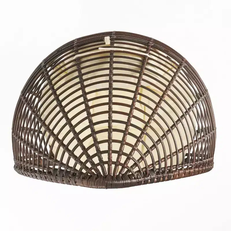Poltrona Lounge GDFStudio Jeffrey a Goccia in Vimini e Ferro con Cuscino Impermeabile