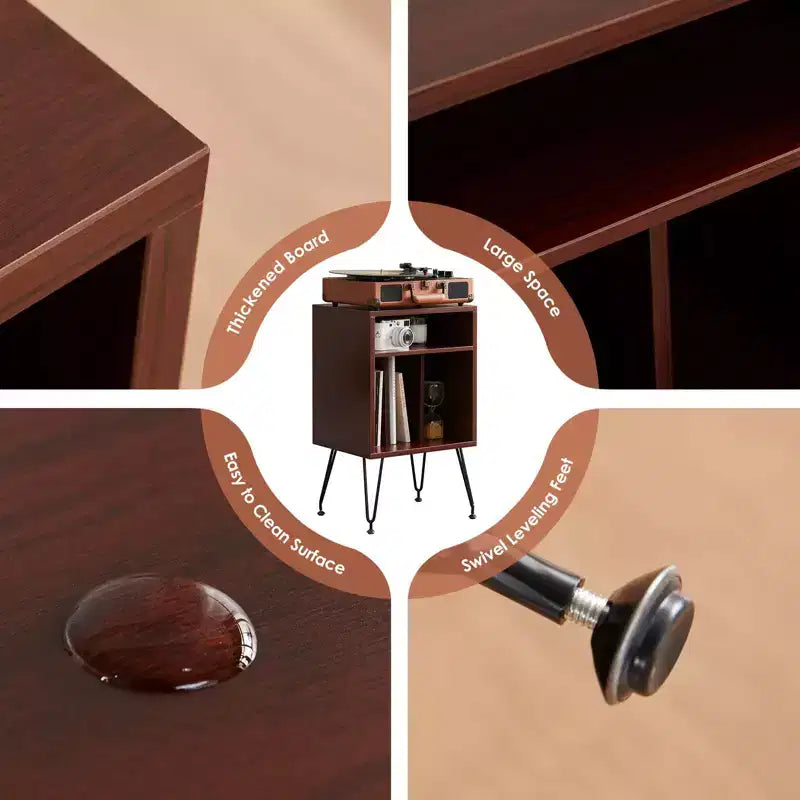 PexFix Record Cabinet Suitable For Record Player Stands Record Player Tables Living Rooms With Legs