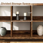Storage Cube Organizer, Bookshelf with 8 Cubes C Farmhouse Console Table for Entryway, Living Room