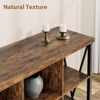 Storage Cube Organizer, Bookshelf with 8 Cubes C Farmhouse Console Table for Entryway, Living Room