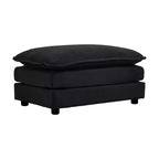Divano Imbottito 4 Pezzi 1 Divano a 2 Posti e 2 Pouf 2 Posti Loveseat Lounge con Pouf in ciniglia Beige