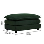 Divano Imbottito 4 Pezzi 1 Divano a 2 Posti e 2 Pouf 2 Posti Loveseat Lounge con Pouf in ciniglia Beige