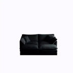 Divano Imbottito 4 Pezzi 1 Divano a 2 Posti e 2 Pouf 2 Posti Loveseat Lounge con Pouf in ciniglia Beige