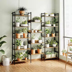 GustoWave 5-Tier Bookshelf and Bookcases,Industrial Style Book Shelf Open Display Shelves for Living Room Home Office