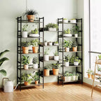GustoWave 5-Tier Bookshelf and Bookcases,Industrial Style Book Shelf Open Display Shelves for Living Room Home Office