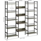 GustoWave 5-Tier Bookshelf and Bookcases,Industrial Style Book Shelf Open Display Shelves for Living Room Home Office