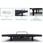 Struttura letto regolabile Dyonery, elevazione testa e piedi, altezza gambe regolabile, letto a gravità zero, memoria preimpostata, dimensioni Twin XL/full size/queen size