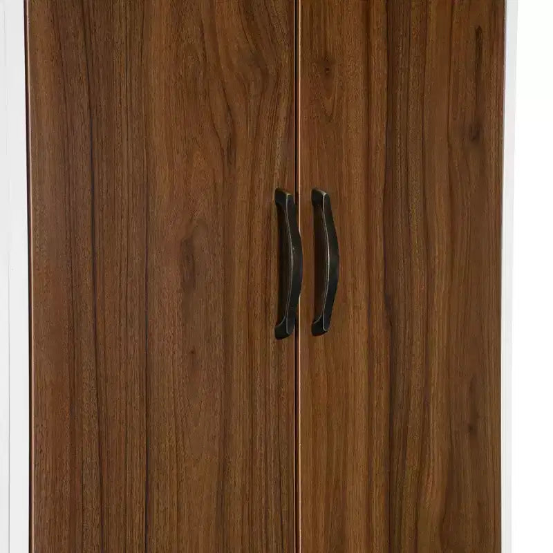 ModernLuxe Full/Queen Size Murphy Bed with Closet, Drawers & Table - Wall Bed for Small Spaces, White