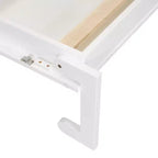 ModernLuxe Full/Queen Size Murphy Bed with Closet, Drawers & Table - Wall Bed for Small Spaces, White