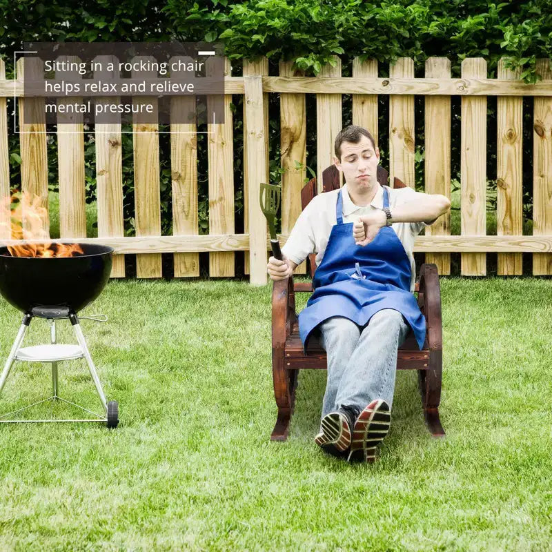 Karl Home | Wagon-inspired Solid Wood Outdoor Rocking Chair