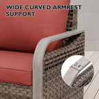 EAGLE PEAK Rocking Chair, Swivel Rocker, Rattan Patio Furniture, 1 Chair