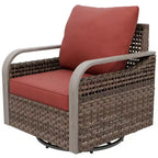 EAGLE PEAK Rocking Chair, Swivel Rocker, Rattan Patio Furniture, 1 Chair