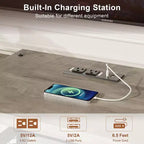 GustoWave Mobile TV Grande per TV Fino a 75 Pollici, Centro di Intrattenimento con Presa Elettrica e Ripiani Aperti a 3 Livelli