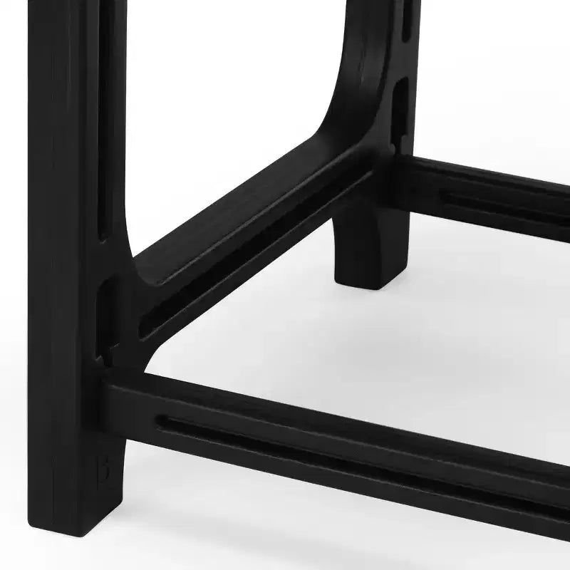 Set WestinTrends Azura 2 Pezzi Sedia da Giardino Adirondack in Plastica HDPE con Tavolino Laterale da 18, Nero