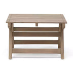 GDFStudio Cartagena Outdoor Acacia Wood 3 Piece Adirondack Chair Chat Set