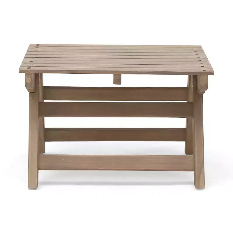 GDFStudio Cartagena Outdoor Acacia Wood 3 Piece Adirondack Chair Chat Set