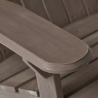 GDFStudio Cartagena Outdoor Acacia Wood 3 Piece Adirondack Chair Chat Set