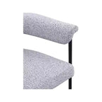 Meridian Furniture, Sedia da pranzo Malin in tessuto Bouclé grigio, set da 2