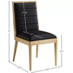 Meridian Furniture, Sedia da pranzo Bristol in pelle vegana, Set da 2