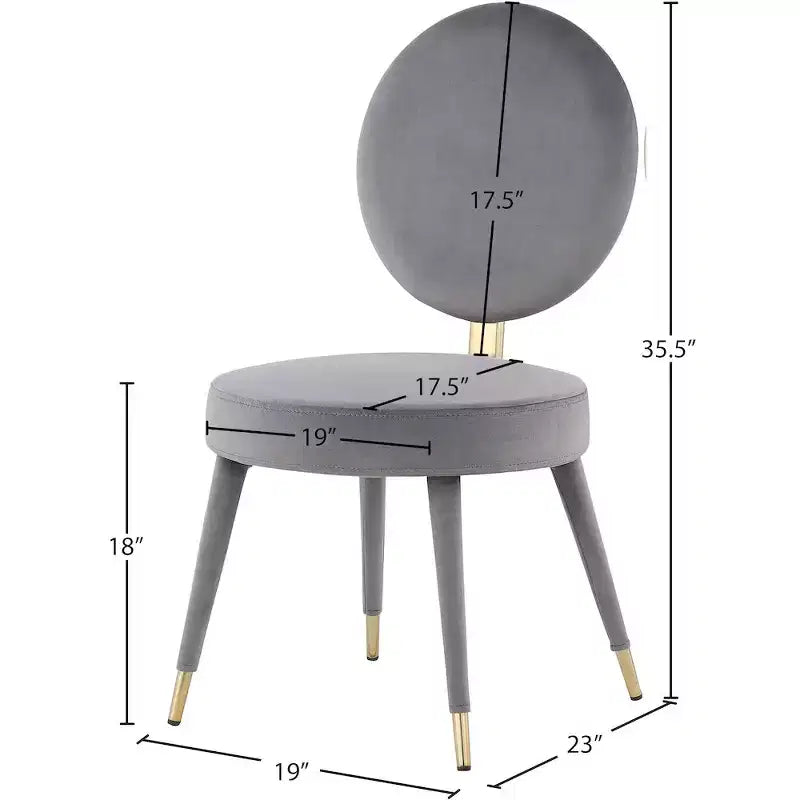 Meridian Furniture,Brandy Velvet Dining Chair, Set of 2
