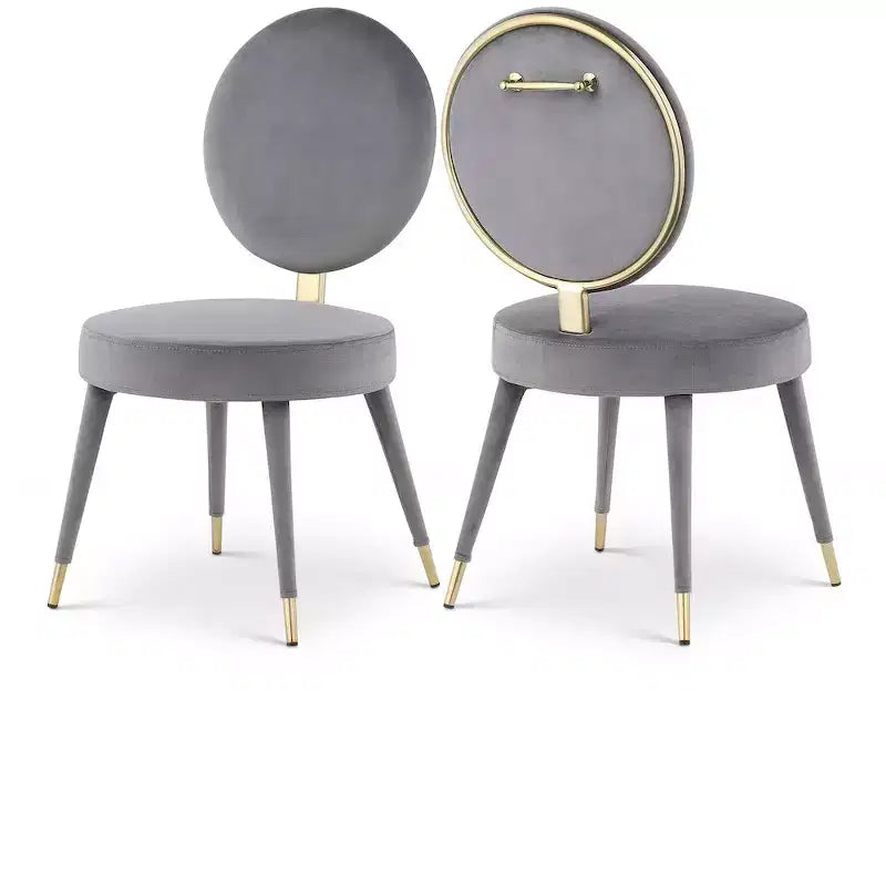 Meridian Furniture,Brandy Velvet Dining Chair, Set of 2