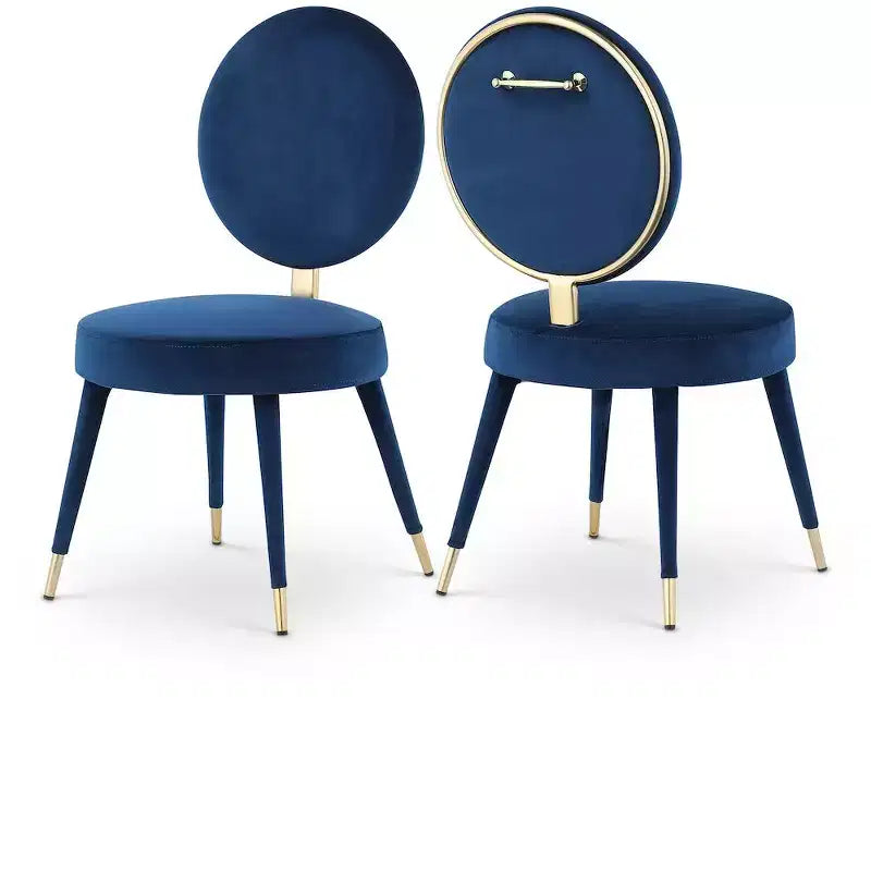 Meridian Furniture, Sedia da pranzo in velluto Brandy, Set da 2